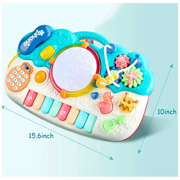 Piano Musical Bebé Multifuncional Luces Sonidos Juguete