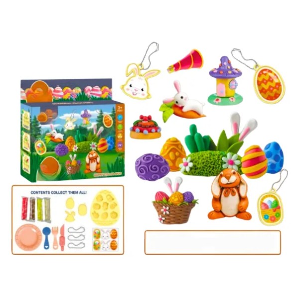 Masas Y Plastilinas Conejo Pascua Multicolor