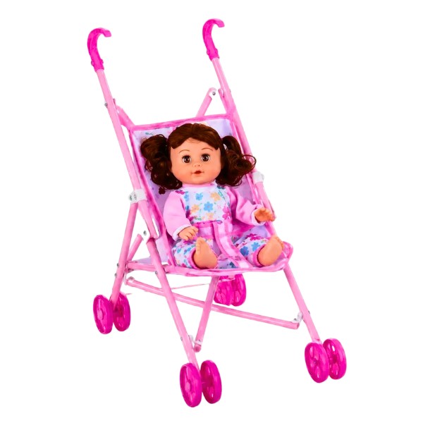 Cochecito Coche Plegable Muñeca Bebe Juguete Juego Niñas