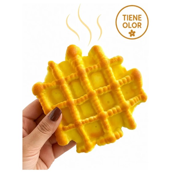 Squishy Gigante Waffle Con Aroma Antiestrés Sensorial