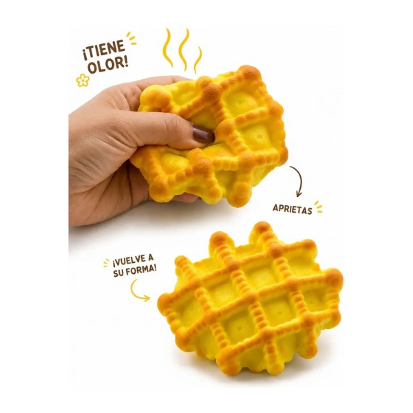 Squishy Gigante Waffle Con Aroma Antiestrés Sensorial