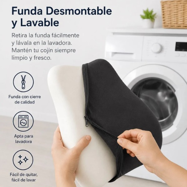 Cojín Lumbar Ergonómico Viscoelastico Oficina Auto Silla