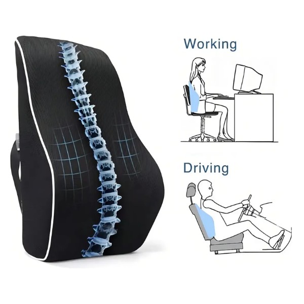 Respaldo Ergonómico Silla Oficina Funda Acolchada Soporte
