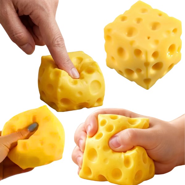 Squishy De Queso Cheese Antiestrés Amarillo Diversión Niños