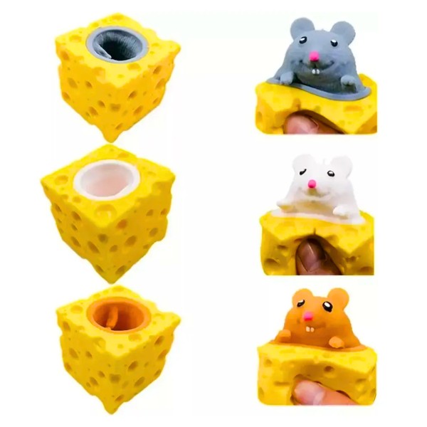 Juguete Antiestrés Squishy , Ratón Y Queso De Descompresión