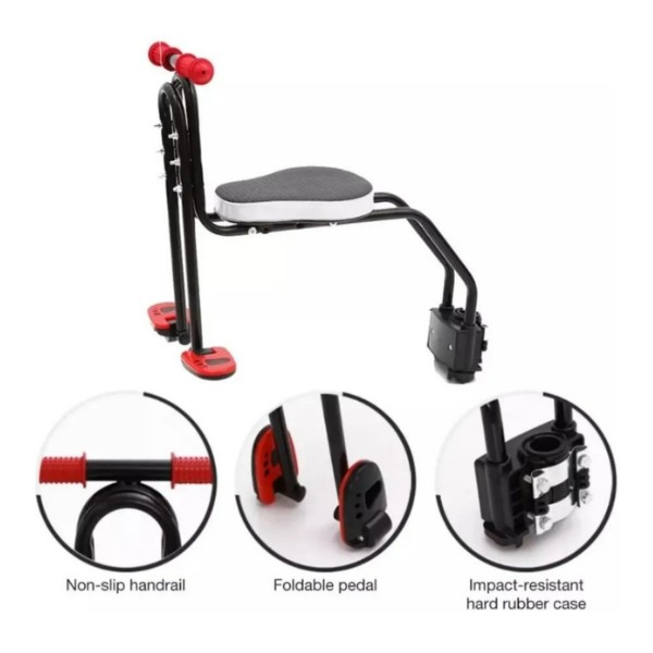 Silla Asiento Delantero Niños Porta Bebés Bicicleta Soporte Bici