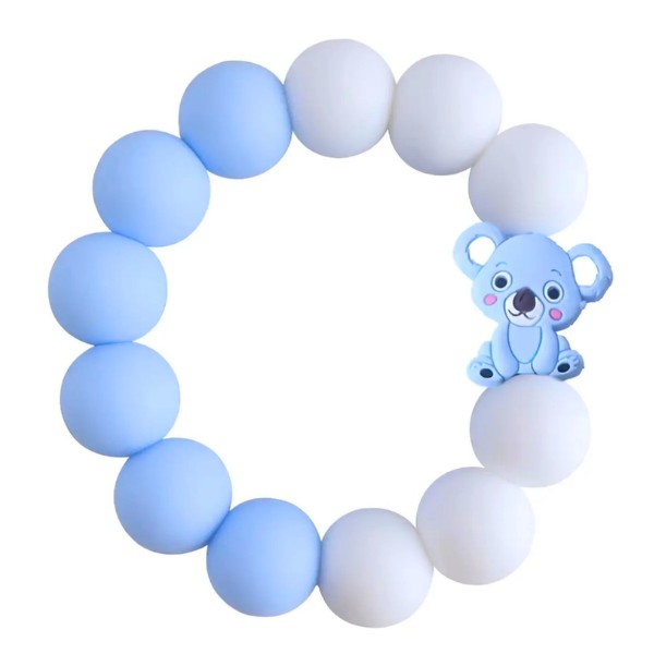 Pulsera De Dentición De Silicona Con Sonajero (2 En 1)