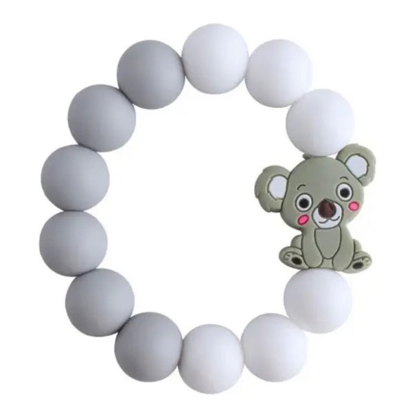 Pulsera De Dentición De Silicona Con Sonajero (2 En 1)