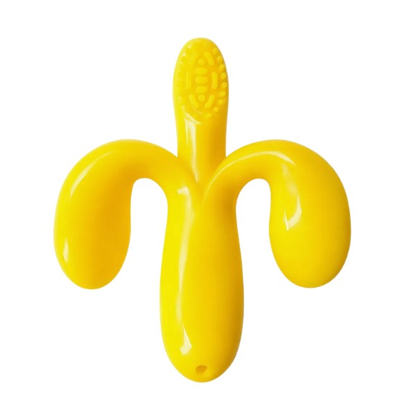 Mordedor Banana De Silicona Para Bebés Con Estuche