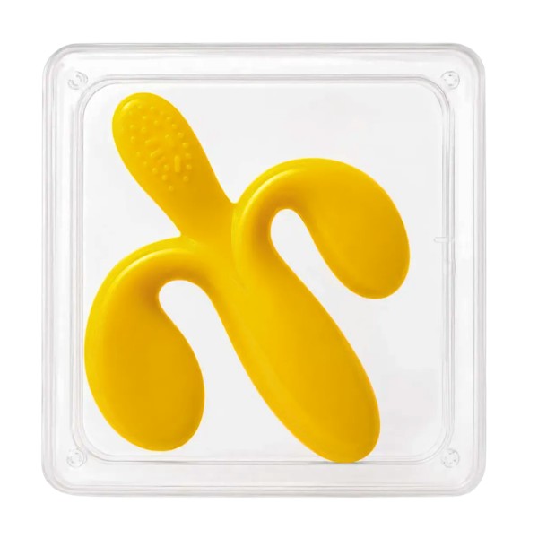 Mordedor Banana De Silicona Para Bebés Con Estuche