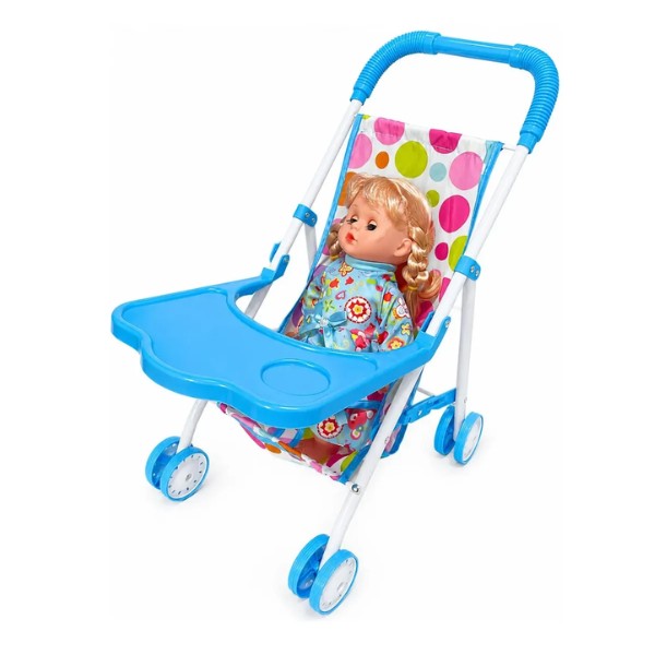 Coche De Muñeca Juguete Niña Plegable Con Bandeja
