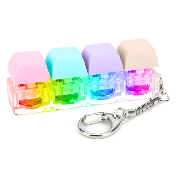 Llavero Armable Antiestres Teclado Click Luz Led