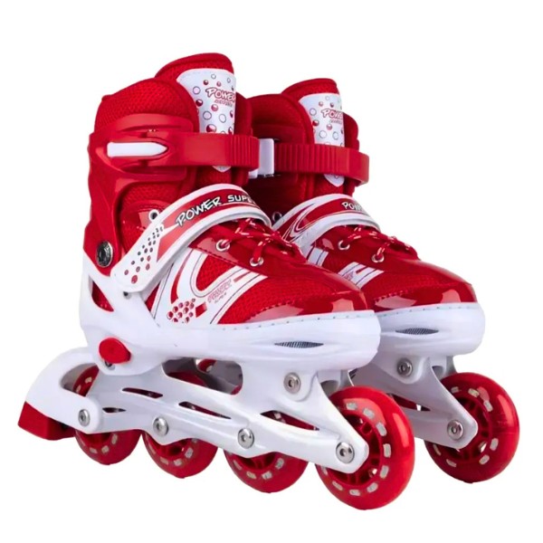 Patines Lineales Ajustables Con Luz + Kit Protección