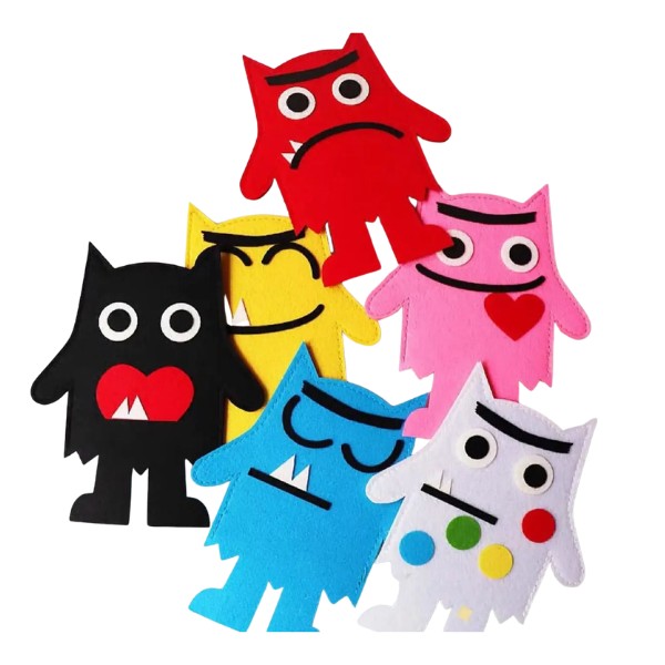Kit Emociones Infantiles con Monstruos Material Didáctico Educativo