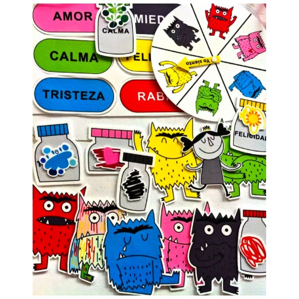 Juego Didáctico Monstruos de las Emociones para Niños