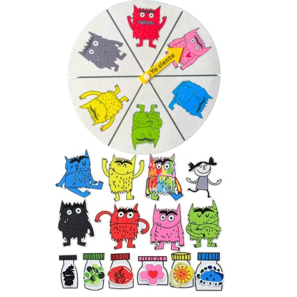 Juego Didáctico Monstruos de las Emociones para Niños