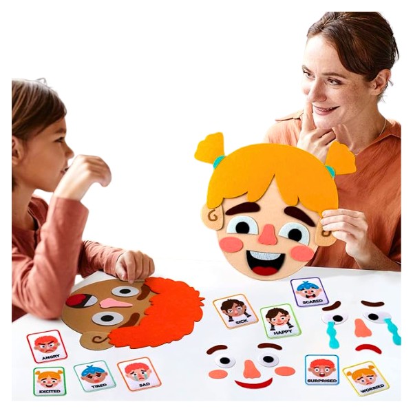 Tablero Expresiones de  Emociones Material Didáctico Socioemocional Para niños