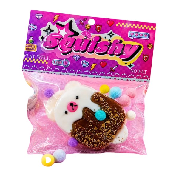 Squishy Paleta De Oso Chocolate Anti Estrés Sensorial