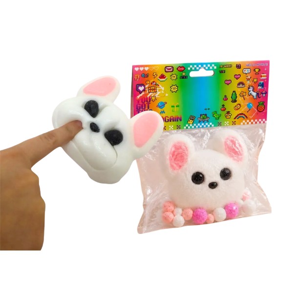 Squishy Perrito Frances Blanco Anti Estrés Sensorial