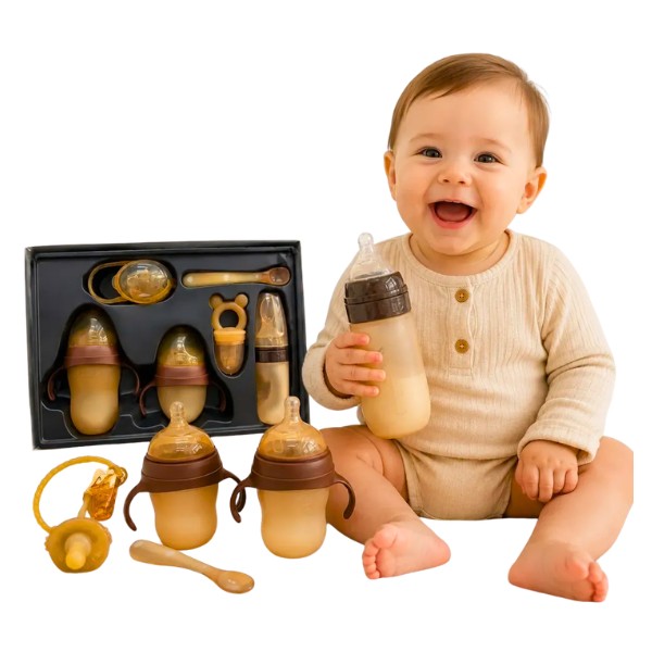 Set Mamaderas Bebé Anti Cólico Con Accesorios