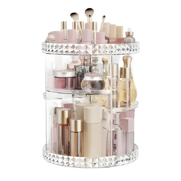 Organizador Maquillaje Cosméticos Giratorio Acrilico