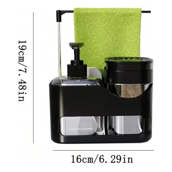 Organizador Baño Dispensador Jabón Y Porta Toallas