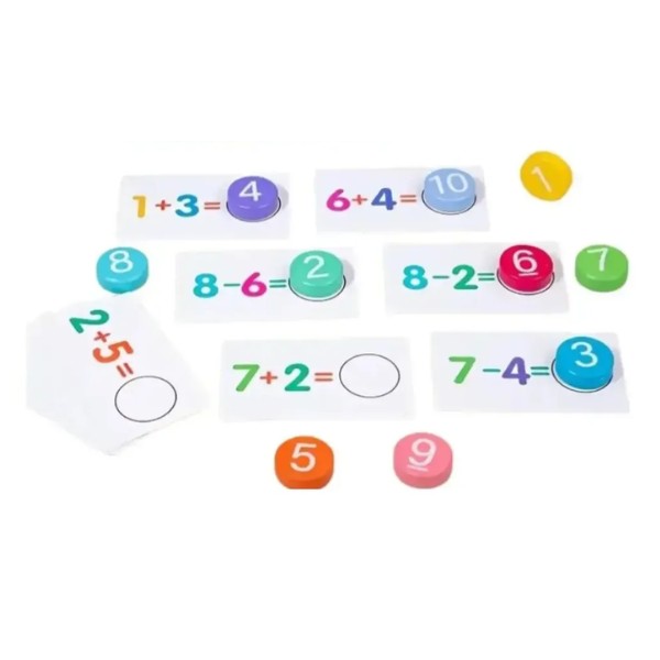 Juego De Madera Didactico Aprender Matematica Sumar Y Restar