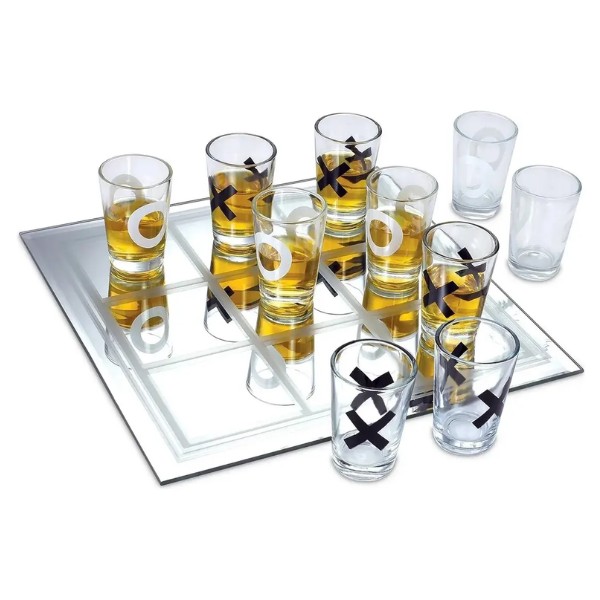 Juego De Bebida Shots Gato Tres En Raya, Vasos De Chupito