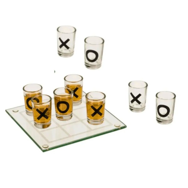 Juego De Bebida Shots Gato Tres En Raya, Vasos De Chupito