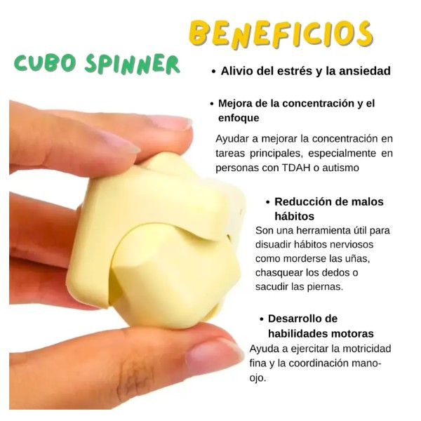 Mini Cubo Sensorial Para Concentración Y Relajación