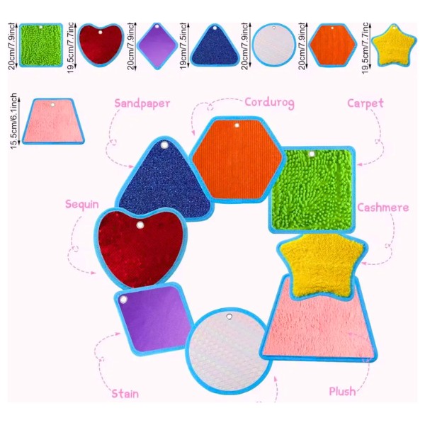 Tapetes Sensoriales Texturizados Set 8 Piezas Para Niños.