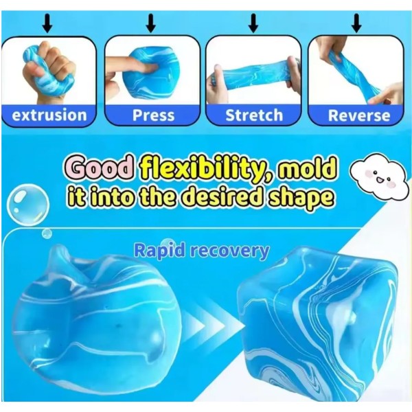 Squishy Cubo De Hielo Silicona Antiestrés Sensorial