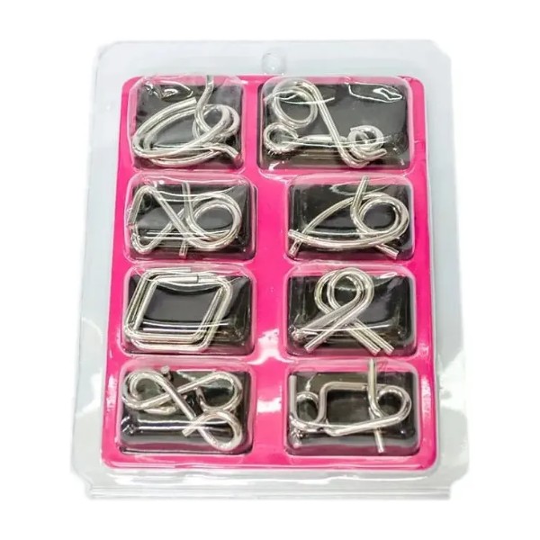 Rompecabezas Metálico 3d De Alambre Pack De 8