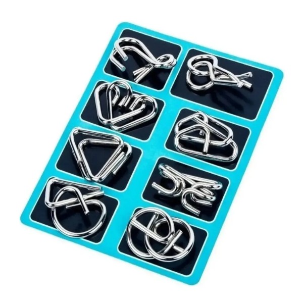 Rompecabezas Metálico 3d De Alambre Pack De 8
