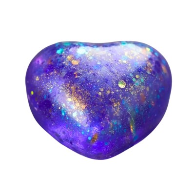 Squishy De Corazón Purpurina Brillante De Gel