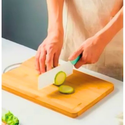 Tabla Para Picar Y Cortar De Madera Doble Cara Con Agarre