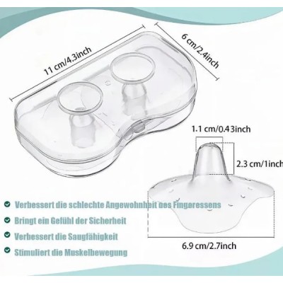 Pezoneras Para Lactancia Silicona Ultra Delgadas Caja
