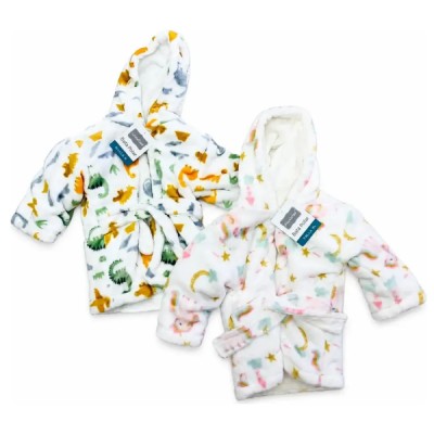 Bata De Baño Infantil Polar Con Capucha Para Niño Y Niña