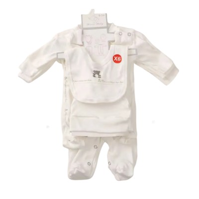 Ajuar Bebé Recién Nacido 0 A 3 Meses Blanco Algodón Unisex