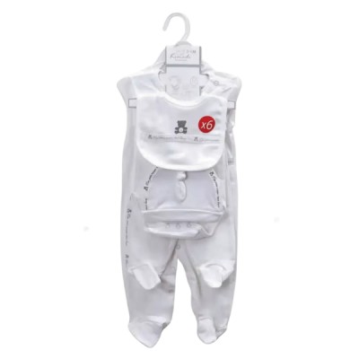 Ajuar Bebé Recién Nacido 0 A 3 Meses Blanco Algodón Unisex