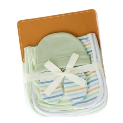 Set De Bebe Gorrito Mitones Y Paño Tuto Recién Nacido