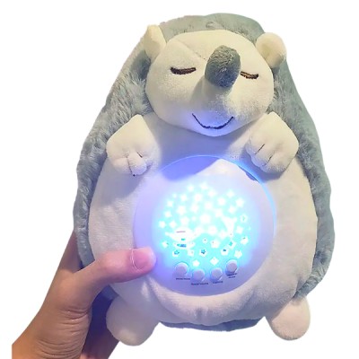Peluche Erizo Proyector Luz Nocturna Sonido Ruido Blanco