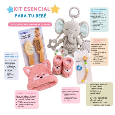 Set De Regalo Baby Shower Bebé Recién Nacido Elefante Unisex