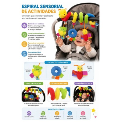 Set Estimulación Para Bebes 0 A 3 Meses Sensorial Box Regalo