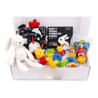 Set Estimulación Para Bebes 0 A 3 Meses Sensorial Box Regalo