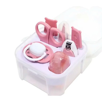 Set De Higiene Y Cuidados Del Bebe Con Cajita Plastica 7 Pcs