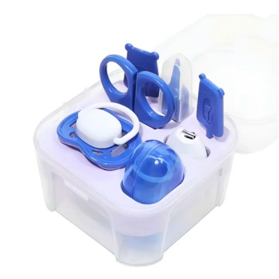 Set De Higiene Y Cuidados Del Bebe Con Cajita Plastica 7 Pcs