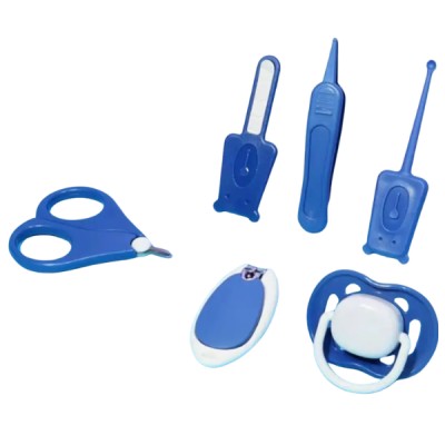 Set De Higiene Y Cuidados Del Bebe Con Cajita Plastica 7 Pcs