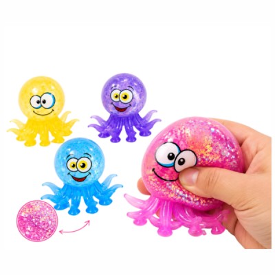 Pulpo Squishy Brillante Antiestrés Niños y Adultos