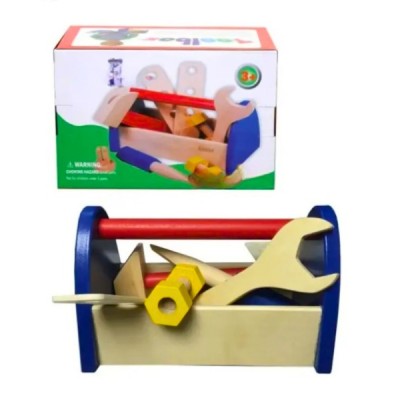 Juego Didáctico Caja De Herramientas De Madera Niños Niñas Color